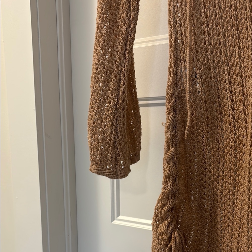 SHEIN Tan Ribbed Long Sleeve Bodycon Dress - Picture 8 of 10